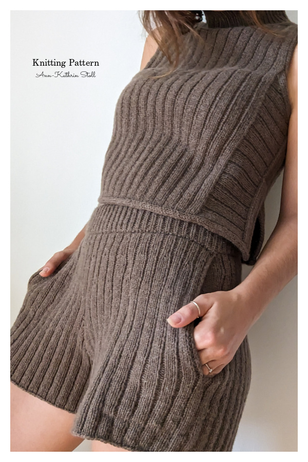 Basic Rib Skirt Set Knitting Pattern