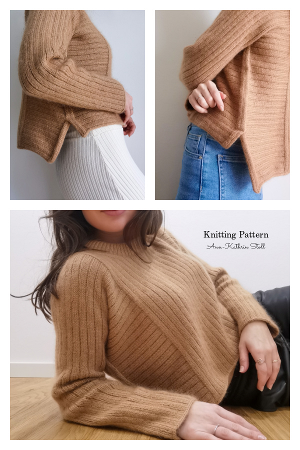 Basic Rib Sweater Pullover Knitting Pattern