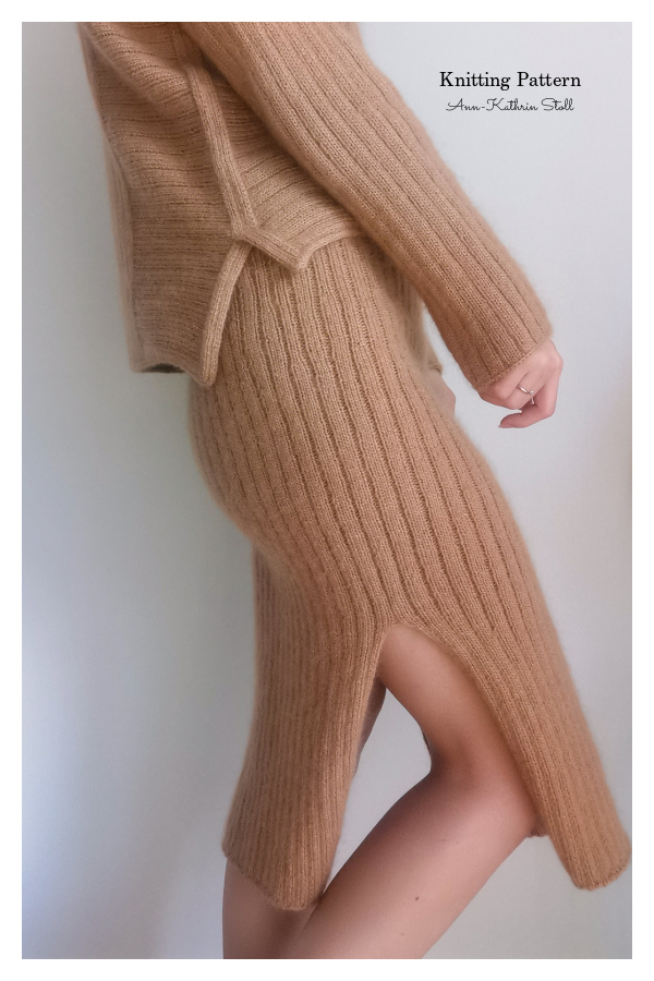 Basic Rib Skirt Set Knitting Pattern