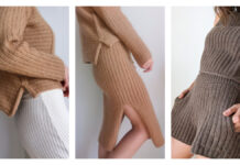 Basic Rib Slipover Sweater Skirt Set Knitting Patterns Basic Rib Slipover Sweater Skirt Set Knitting Patterns