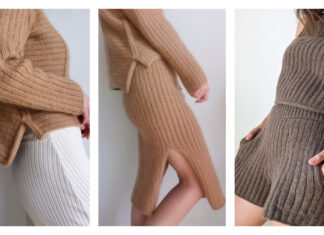 Basic Rib Slipover Sweater Skirt Set Knitting Patterns Basic Rib Slipover Sweater Skirt Set Knitting Patterns