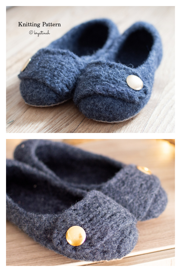 French Press Felted Slippers Knitting Pattern