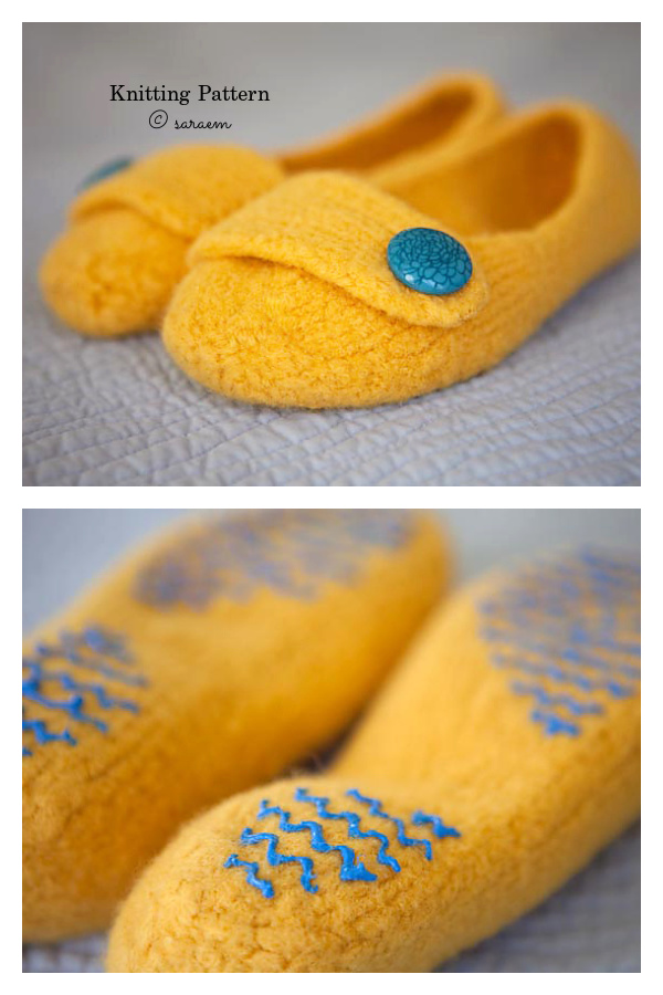French Press Felted Slippers Knitting Pattern