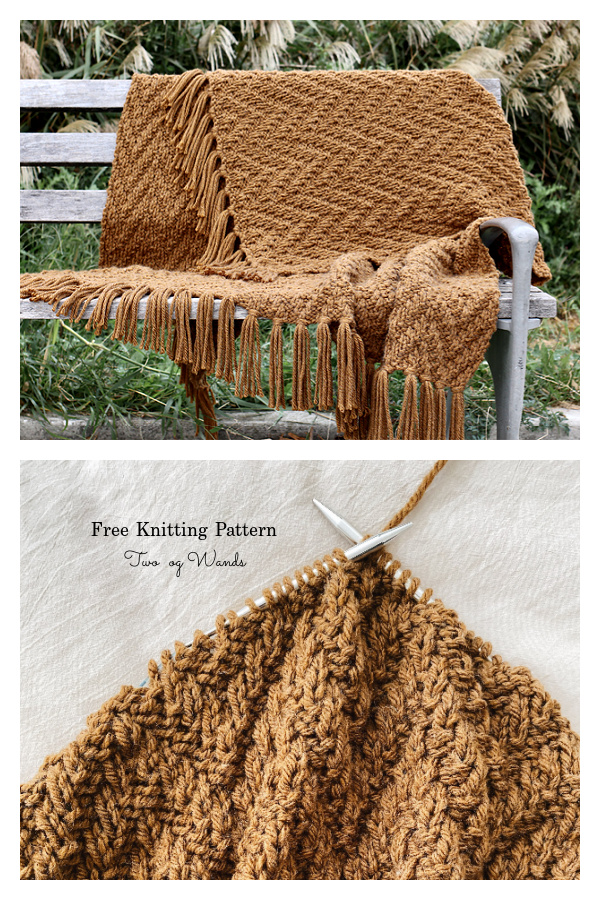 Harvest Throw Blanket Free Knitting Pattern