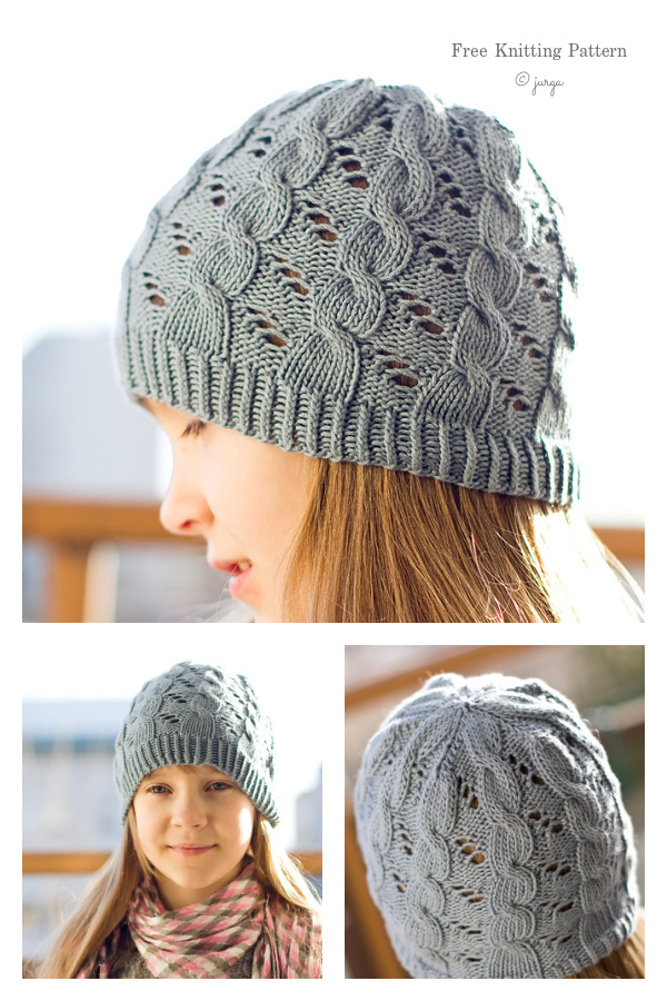 Hermione Hearts Ron Cable Beanie Hat Free Knitting Pattern