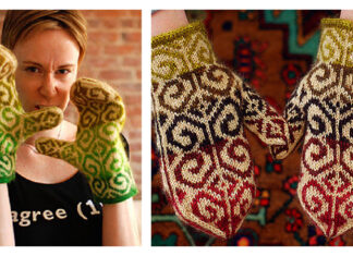 Lined Fiddlehead Mittens Knitting Pattern Lined Fiddlehead Mittens Knitting Pattern