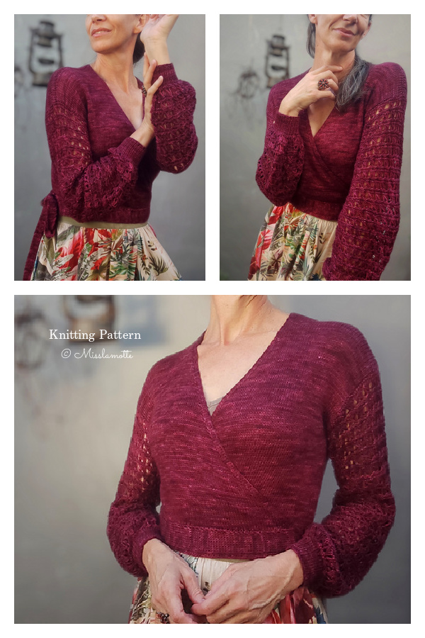 Scotchbroom Wrap Sweater Knitting Pattern
