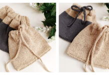 Simple Drawstring Pouches Free Knitting Pattern Simple Drawstring Pouches Free Knitting Pattern