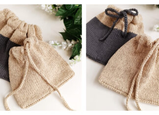 Simple Drawstring Pouches Free Knitting Pattern Simple Drawstring Pouches Free Knitting Pattern