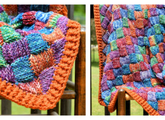Faux Knit Entrelac Throw Free Knitting Pattern Faux Knit Entrelac Throw Free Knitting Pattern