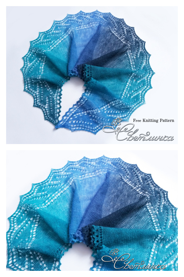 From Dawn Till Dusk Shawl Scarf Free Knitting Pattern
