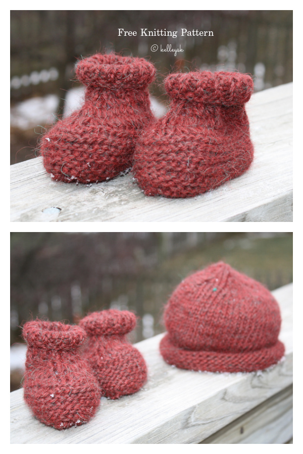 Newborn Baby Booties Free Knitting Pattern