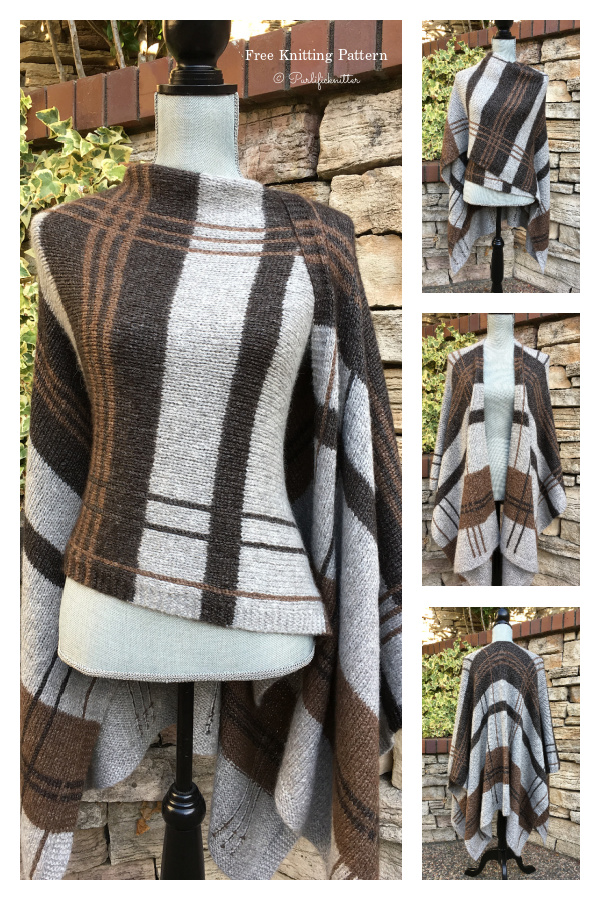 Plaidaptation Shawl Wrap Free Knitting Pattern