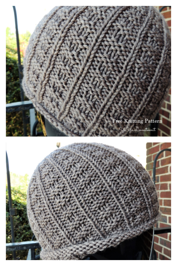 Sailors Rib Cap Hat Free Knitting Pattern